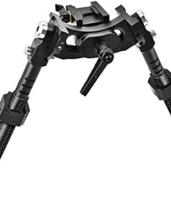 V10 Carbon Fiber Tactical Bipod, QD Spring Return Bipod with 20mm Picatinny Weaver Rail Mount for Long Range Shooting, Black