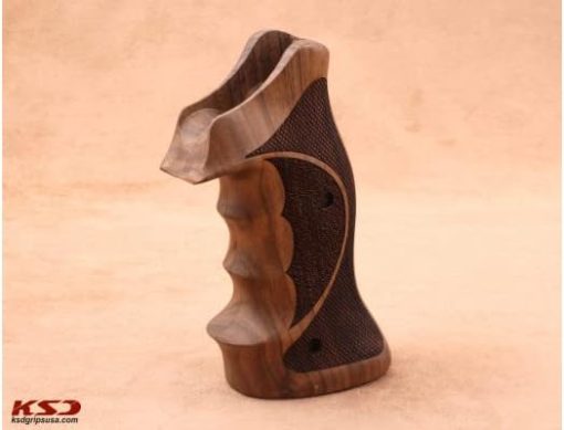 KSD Brand Smith Wesson K/L/X - Frame Round Butt Compatible Walnut Grips - Image 2