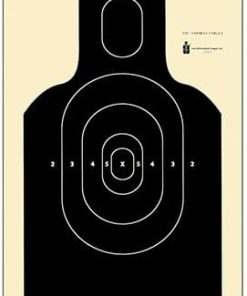 NRA EIC E-Silhouette Combat Target Features Standard E-Silhouette Military Torso with Modified TPC Scoring Outlined in White Ink: Black Size: 20″ x 36″ 2