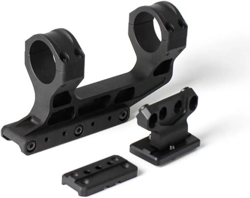 Tactical LPVO Cantilever Scope Mount 1.93", 30mm Tube, Fast Double Ring Riflescope Mount with 35 Degree Offset Rail Mount Plate Base for RMR T1 T2 Red Dot Sight