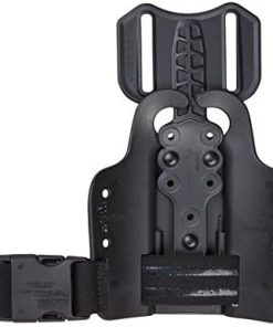 SAFARILAND Drop Flex Adapter with Single Strap Leg Shroud for Gun Holsters, Assembly Polymer & QLS19 Quick Duty Holster Locking Fork System (Black) Small 2