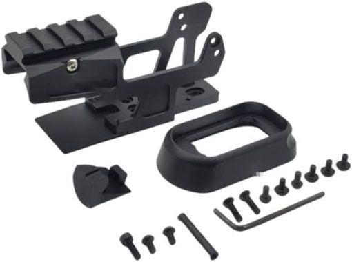 Flared Scope Mount Base, Modular Scope Mount for RMR SRO MRO T1 H1 T2 Red Dot Sight, Fit Glock17/22 Pistol, Black - Image 2