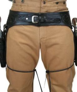 Western Dual Gun Belt Holster, Vintage Revolver Double Holster Belt Cowboy Adjustable Belt Leather Gun Cover for Cosplay Gear