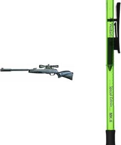 Gamo 611006325554 Whisper Fusion Mach 1 Air Rifle .22 Cal & Air Venturi Pellet Pen, Holds 15 .22-Cal Pellets, Green