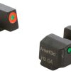 AMERIGLO Trooper Series – Three-Dot Green Tritium Design Springfield Set Front Outline Orange Fits Hellcat OSP