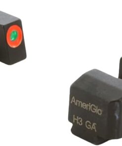 AMERIGLO Trooper Series – Three-Dot Green Tritium Design Springfield Set Front Outline Orange Fits Hellcat OSP