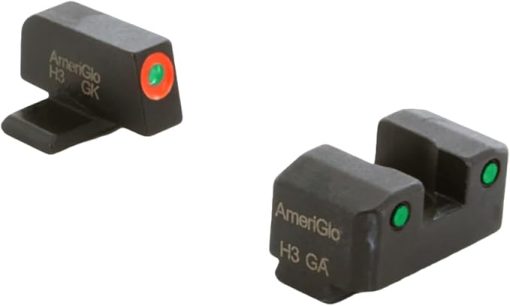 AMERIGLO Trooper Series - Three-Dot Green Tritium Design Springfield Set Front Outline Orange Fits Hellcat OSP