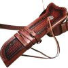 Authentic Handmade Leather Mares Leg Ranch Hand Holster .44 .45 ACP (12MM) + Cartridge Belt