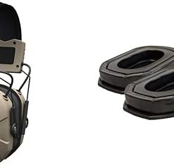 WALKER’S XCEL 100 Digital Electronic Muff W/Voice Clarity, Advanced Circuit, 4 Listening Modes, Beige (GWP-XSEM) and Walker’s Game Ear Gel Filled Ear Pad, Multi