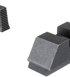 AMERIGLO Optic Compatible Sight Set for Glock – 2L Tall Black Serrated .240″ Front, Flat Black .315″ Rear
