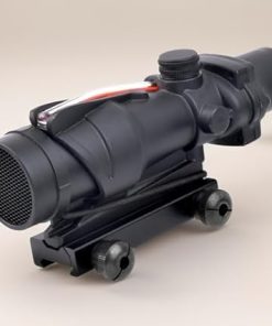 Hunting 4X32 Prism Scope Optical Sight Red Fiber Reticle Sights Black