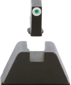 AMERIGLO Optic Compatible Sight Set for Glock – 3XL Tall Green Tritium White Outline .365″ Front, Flat Black .451″ Rear 2