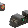AMERIGLO Trooper Series – Three-Dot Green Tritium Design Walther Set Front Outline Orange Fits PDP Models