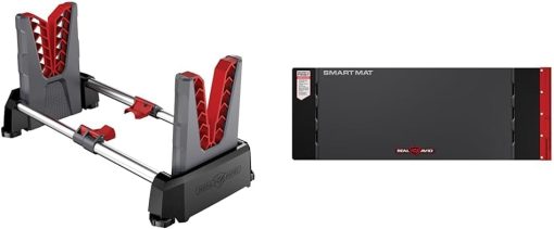 Real Avid Speed Stand | Collapsible Design, Adjustable 10" - 16" Stand for Cleaning & Maintenance & Universal Smart Mat - 43x16”, Large Gun Cleaning Mat With Integrated Red Parts Tray