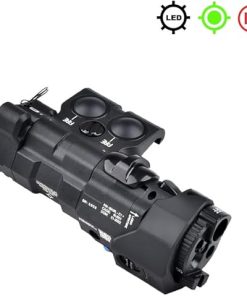 Metal ML C1+ Box Laser Sight(with IR+Red/Green/Blue Laser+IR Fill Light+220 Lumens LED Flashlight),&M600C Strong Flashlight,&Modular Remote Pressure Switch(SF+2.5 Plug) Combo,Black 2