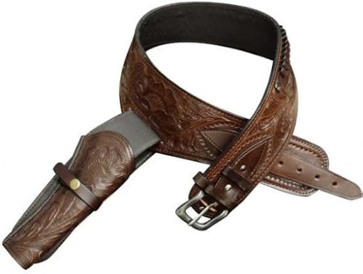 Showman 22 Caliber Tooled Leather Western Gun Holster & Belt