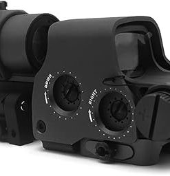 558 Holographic Sight and G43 3X Magnifier Hybrid Sight, Green & Red Dot Scope and 3X Magnifying Glass Combo, Quick Release Rollover Multiplier, for 20mm Rail Mount