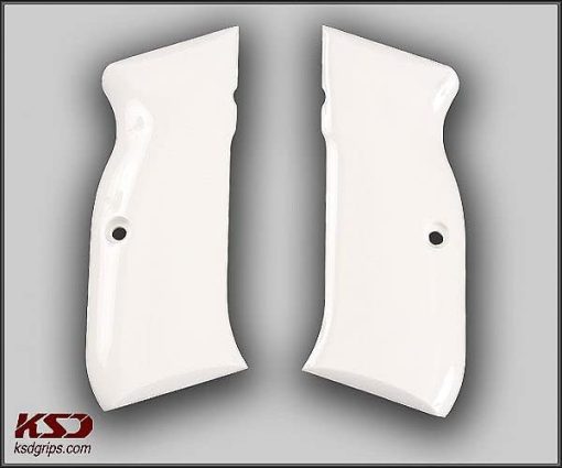 KSD Brand SAR P8L (Sarsılmaz Kılınç 2000 Light) Compatible White Acrylic Grips - Image 2