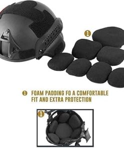 PJ Tactical Helmet and Full Face Protective Mask, with Detachable Anti-Fog Goggles, Suitable for Outdoor Paintball Shooting CS Game 2