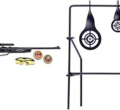 Daisy 880 Powerline Air Rifle Kit, Dark Brown/Black, 37.6 Inch/.177 Caliber & Crosman CSLT Metal Spinning Target