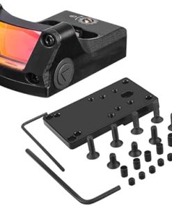 Tactical Reflex Red Dot Sight, with Pistol Optic Base Mount Plate & 20mm Rail Mount, Compatibile with Taurus PT111 G2 G2s G2c G4 Original G3 TX22 Handgun, Top Open-emitter Rapid Fire Scope