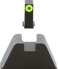 AMERIGLO Optic Compatible Sight Set for Glock – 4XL Tall Green Tritium LumiGreen Outline .385″ Front, Flat Black .480″ Rear 2