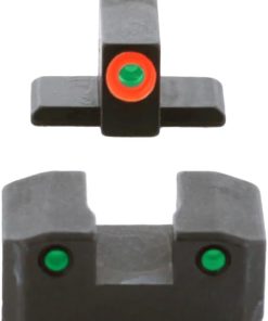 AMERIGLO Trooper Series – Three-Dot Green Tritium Design Springfield Set Front Outline Orange Fits Hellcat OSP 2
