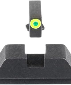 AMERIGLO Optic Compatible Sight Set for Glock – L Tall Green Tritium LumiGreen Outline .220″ Front Plain Black .295″ Rear 2