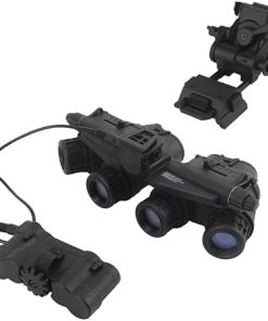 GPNVG 18 Night Vision Goggles Dummy Model with Night Vision Mount, Four-Tube Binocular Night Vision for Tactical Helmet NVG Mount, Cosplay Prop, CS Game， 2