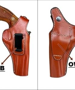 OWB/IWB Leather Belt Holster Fits Ruger GP100, SP101 5 Shot, 357 Magnum 2