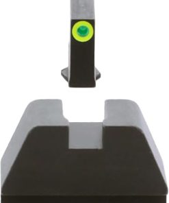 AMERIGLO Optic Compatible Sight Set for Glock – 2XL Tall Green Tritium LumiGreen Outline .350″ Front, Flat Black .429″ Rear 2