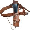 Western Rossi Ranch Hand Leather Scabbard with Ammo Loop .44/45 Colt Belt Chiappa Mares Leg Gun Holster Rifle Scabbard (18 Inch)