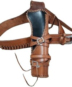 Western Rossi Ranch Hand Leather Scabbard with Ammo Loop .44/45 Colt Belt Chiappa Mares Leg Gun Holster Rifle Scabbard (18 Inch)