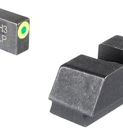 AMERIGLO Optic Compatible Sight Set for Glock – L Tall Green Tritium LumiGreen Outline .220″ Front Plain Black .295″ Rear