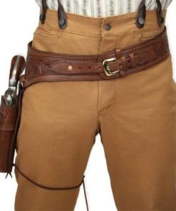 Wild West Gun Belt Holster Old Western Cowboy Leather Pistol Revolver Holder Fast Draw Rig Pirate Cosplay Gear