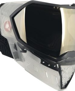 Empire EVS Paintball Mask/Goggle Clear/Black w/PBB Barrel Plug – Black Chrome Mirror Thermal Lens