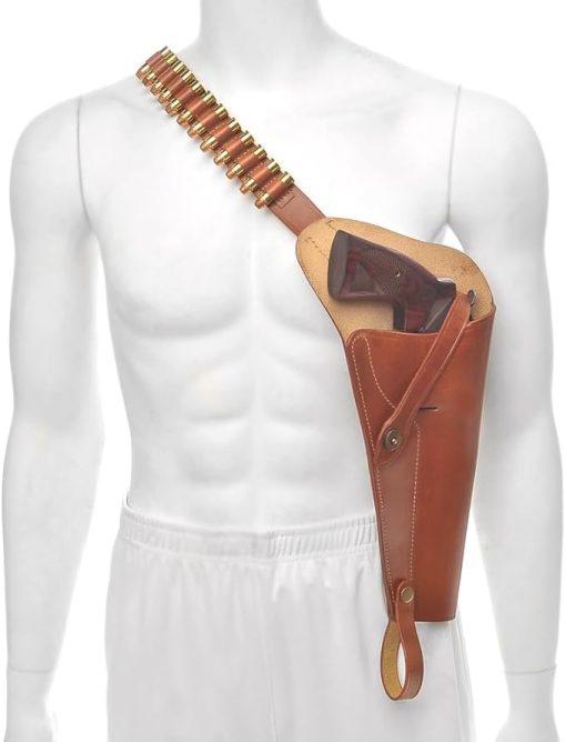 Brown Leather Shoulder Holster with Shell Loops Fits Smith & Wesson Model 629 Model 29 N Frame 44 Magnum 8 3/8 Barrel