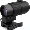 G45 G43 G33 3X 5X Magnifier for 558 Optic Red Dot Reflex Sight with QD Quick Release Detach Switch to Side (STS) Mount Base & Standard Spacer，HD Multi Coated Glass，for 20mm Picatinny Rail Mounting