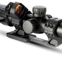 Monstrum Ladon 1-6×24 LPVO Rifle Scope with Ghost CRS Piggyback Micro Red Dot Sight 2