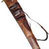 Premium Leather Gun Slip for Shotguns fits upto 50-52 Inch -Gun case for shotguns- Hunting Bag – Leather Gun Cover – Full Buff Leather, Fur Lined Ultimate Safeguard