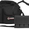 Range Bag for Handguns and Ammo & Magazine Pouch for Single and Double Stack Mags Bundle