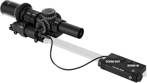 1-10x24 Riflescope with Portable Quick Electronic Motorized Zoom Switch Kit Fast Zooming System LVPO Rifle Scope 30mm,Compatible with 20mm Picatinny Rail