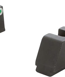 AMERIGLO Optic Compatible Sight Set for Glock – 3XL Tall Green Tritium White Outline Front, Single Green tritium dot Rear .365″ F .451 R