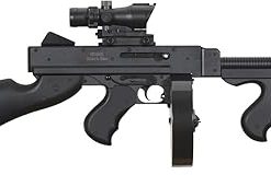 GoldenBall UK Arms Airsoft M1A1 Spring Tommy Gun with Drum Magazine (Color: Black) 2