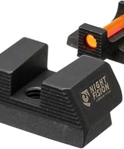 Night Fision Standard Height Fiber Night Sight Set Designed for Sig Sauer P320/P365, Orange Front Sight, Square Notch Rear