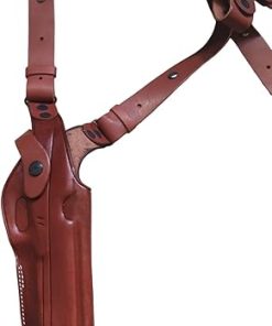 Leather Shoulder Holster System Compatible with Glock 17, Glock 19 and More, Glock 22/23/31/32/34 – Vertical Concealed Carry with Double Mag Pouch, Right Handed Over The Shoulder Holster 2