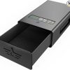 kasablank gun safe，Biometric Gun Safe For Handgun with fingerprint, key and digital password 3 .Smart Handgun Safe for Home Bedside Nightstand Car for 2 pistols