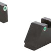 AMERIGLO Optic Compatible Sight Set for Glock – 3XL Tall Set Green Green Tritium 3 dot Sight Set White Outlines .365″ F .451″ R
