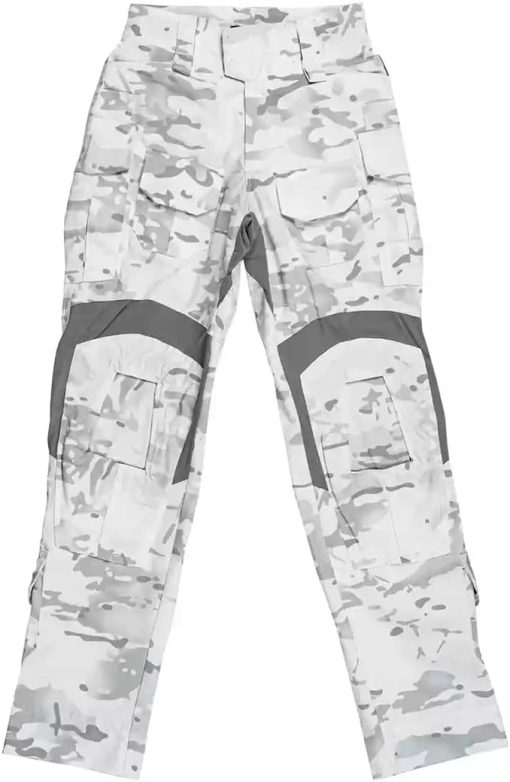 Outdoor G3 Tactical Pants with Knee Pads, Lightweight Multifunctional Combat Bottoms for Outdoor Sports (Snow Camo) - Image 2
