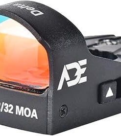 ADE RD3-012PRO Motion Awake (Sensor Activated) System Red Dot with 2MOA Dot and 32 MOA Circle Multi Reticle Reflex Sight for Handgun That is Compatible with Doctor Footprint – Compact Reflex Optic